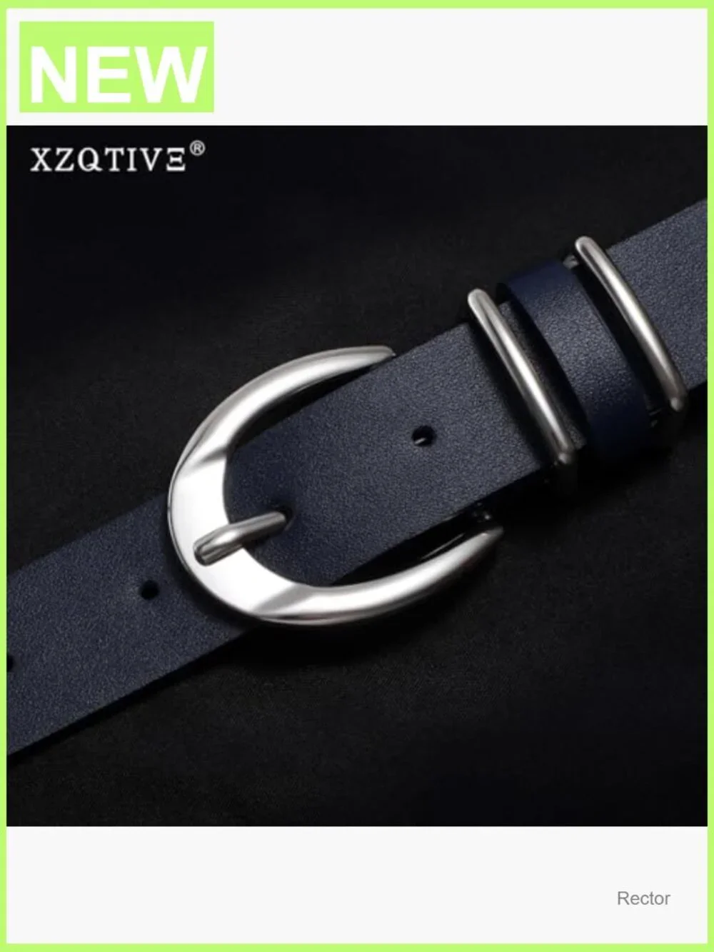 Classic Leather Belt with Double Keeper Loops, Pin Buckle, 1.1 Inch Wide,